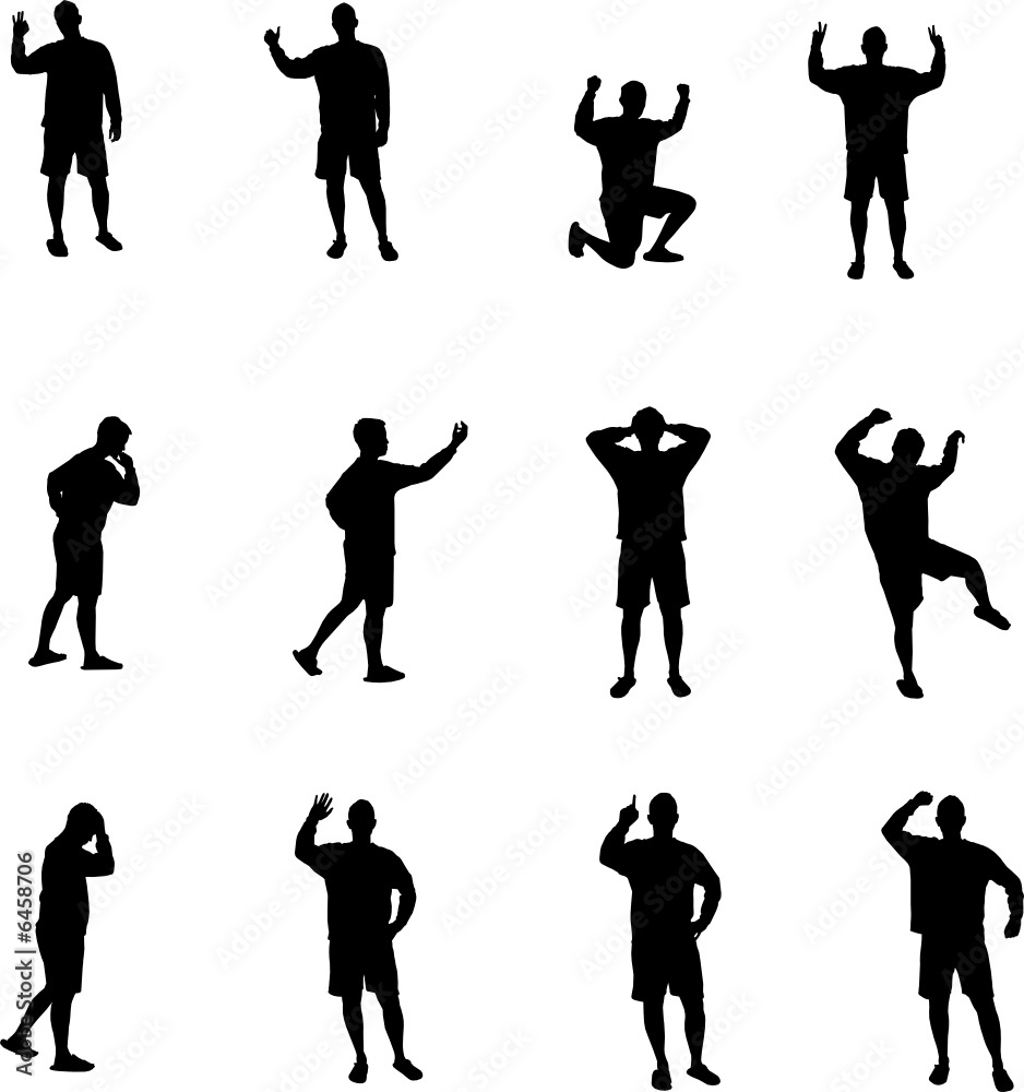 various man silhouettes