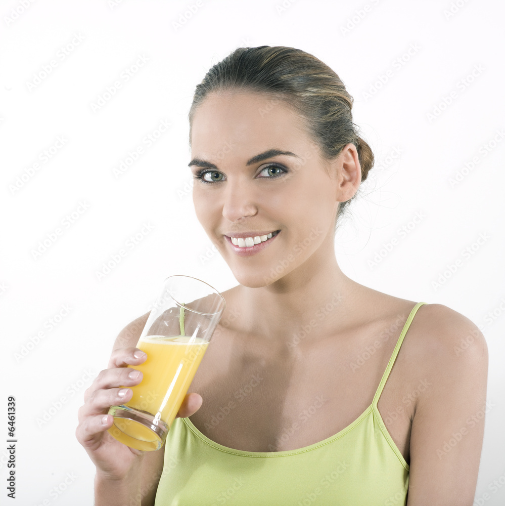 beautiful caucasian woman driking juice beautiful caucasian woman driking juice