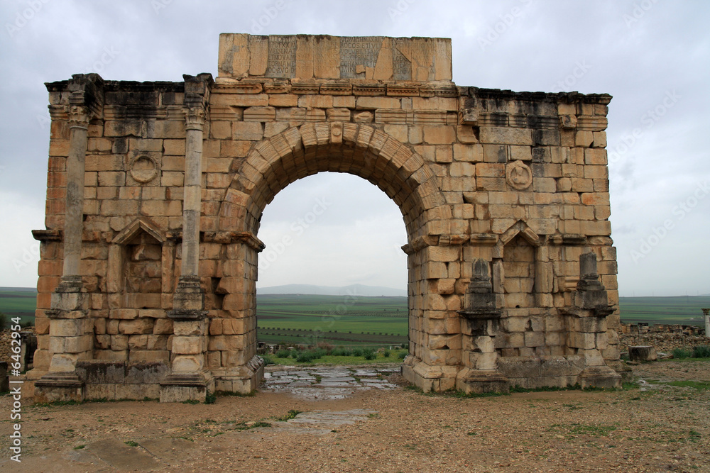 Triumphal arc in Volubilis, Morocco