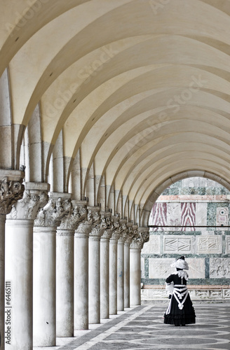 Columns and mask, Venice. photo