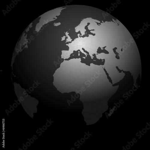 vecteur série - planète terre - le monde sur un fond noir