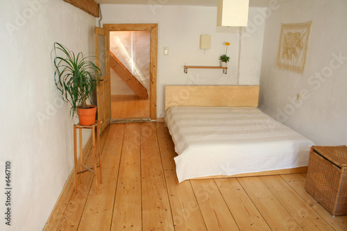 wooden floor bedroom in house