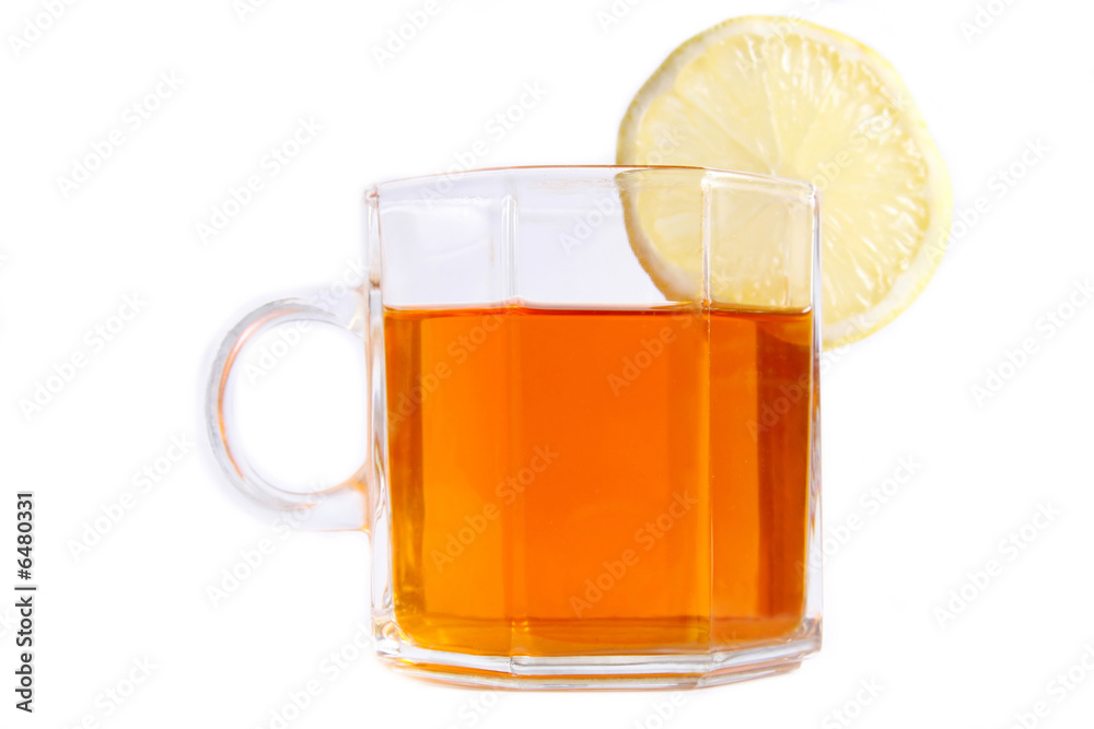 a cup of tea isolated on white a cup of tea isolated on white