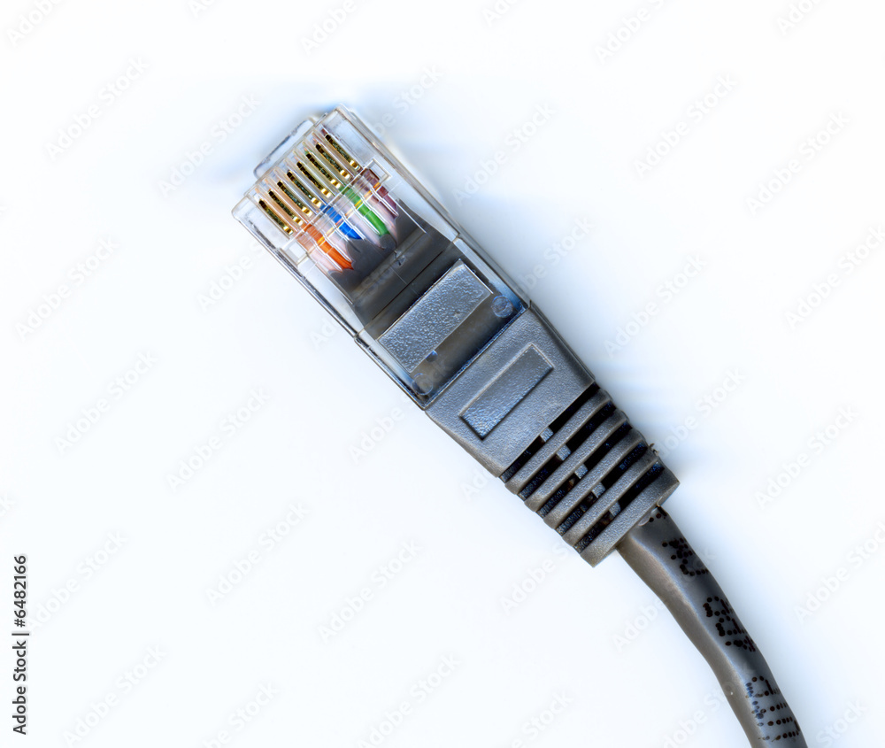 UTP cable connector RJ-45 high-res close-up UTP cable connector RJ-45 high-res close-up