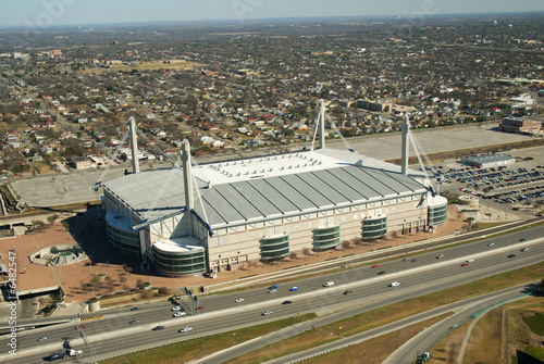 Aerial view of the Alamodome sports arena.