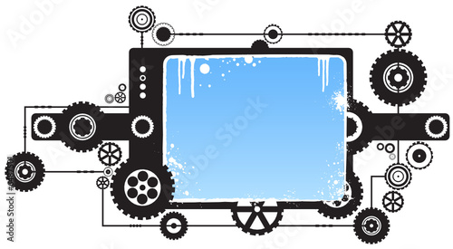 Modern cog clockwork design element