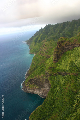 View from helicopter of coa...