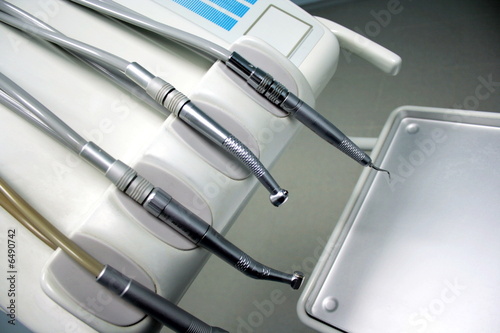 Dentists instruments in the clinic