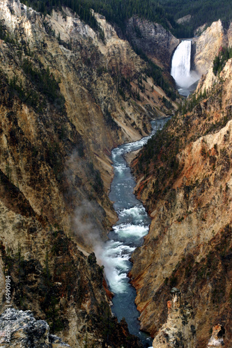 Yellowstone Falls and River...