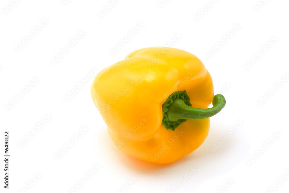 yellow papper on white background yellow papper on white background