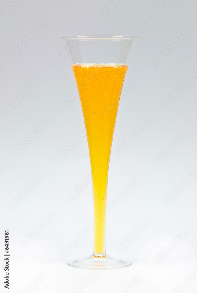 glass with orange drink