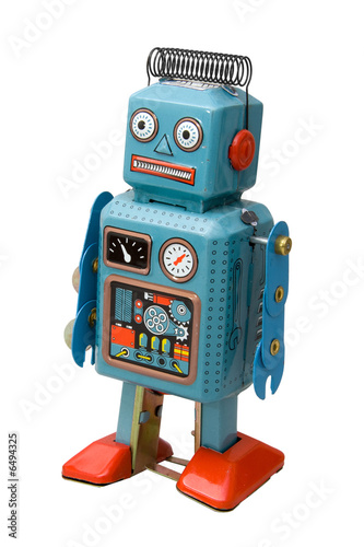 retro robot toy photo