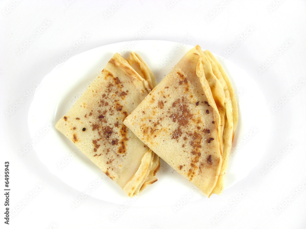 pancake sweet breakfast isolated on white background
