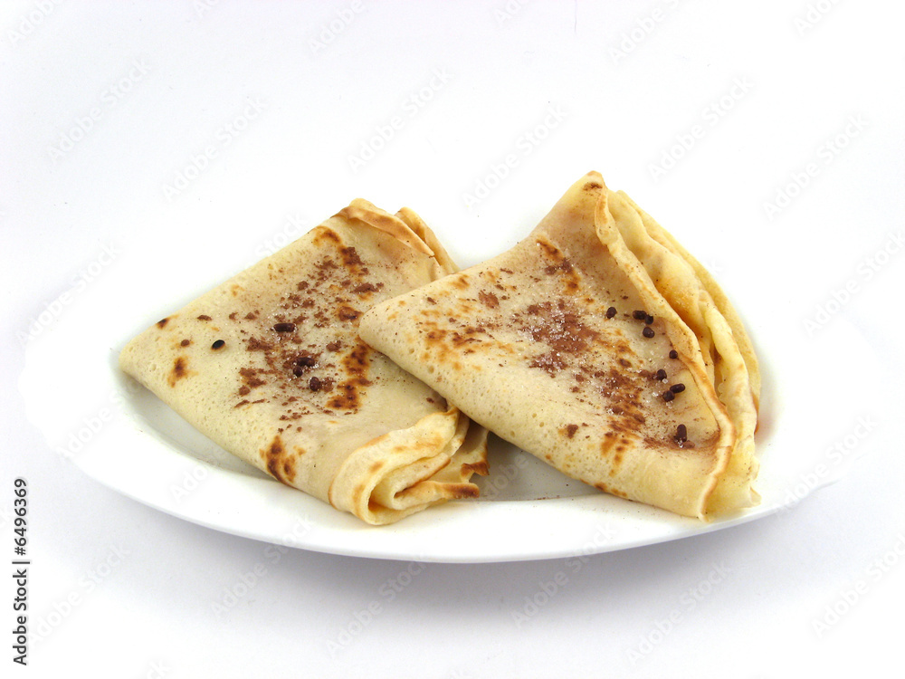 pancake sweet breakfast isolated on white background