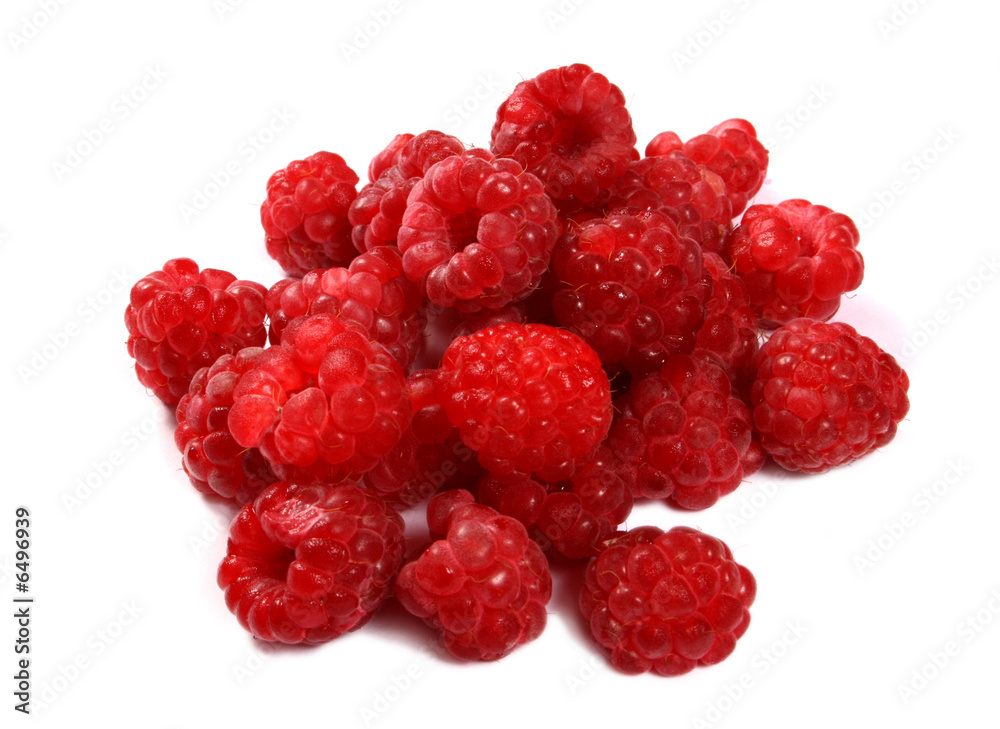Raspberries; Objects on white background Raspberries; Objects on white background