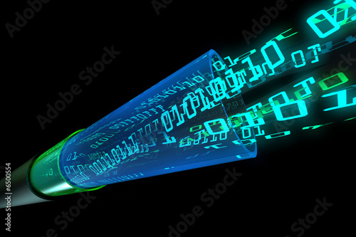 Optical wires data flow
