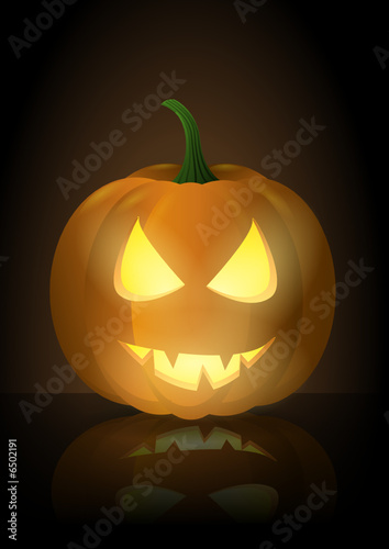 Jack'O Lantern dans la nuit (reflet)