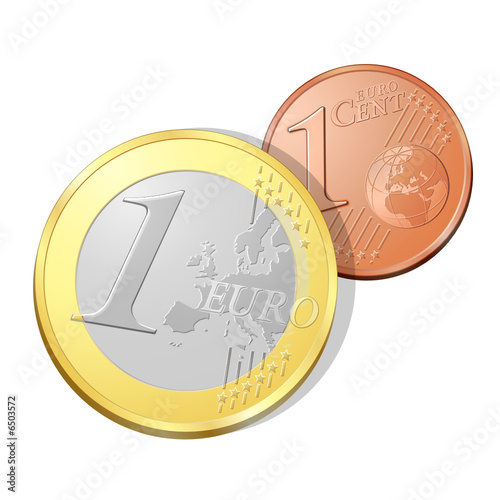 Pièce de un euro et un cent
