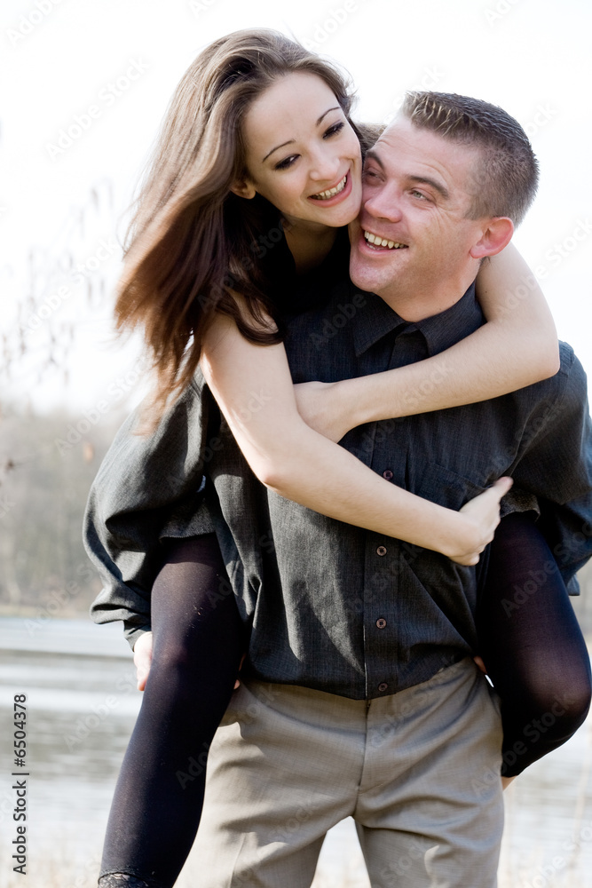 Obraz premium Couple outside fun