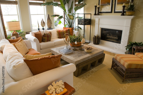 Luxury home living room.