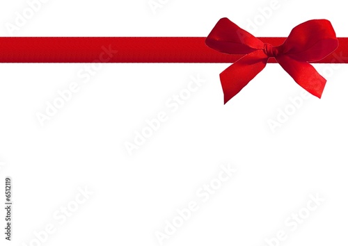 rote Schleife mit Geschenkband