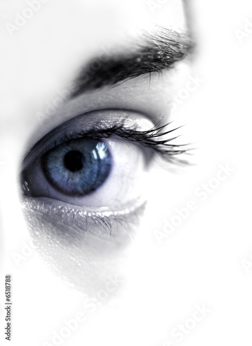 Blue woman's eye