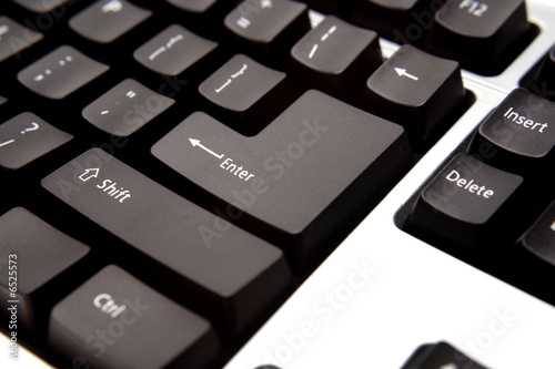 Closeup of computer keyboard