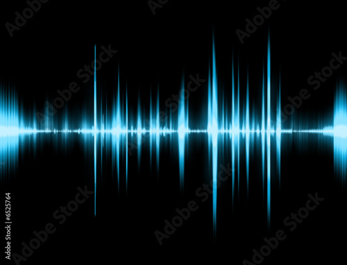 Graphic of a digital sound on black bottom