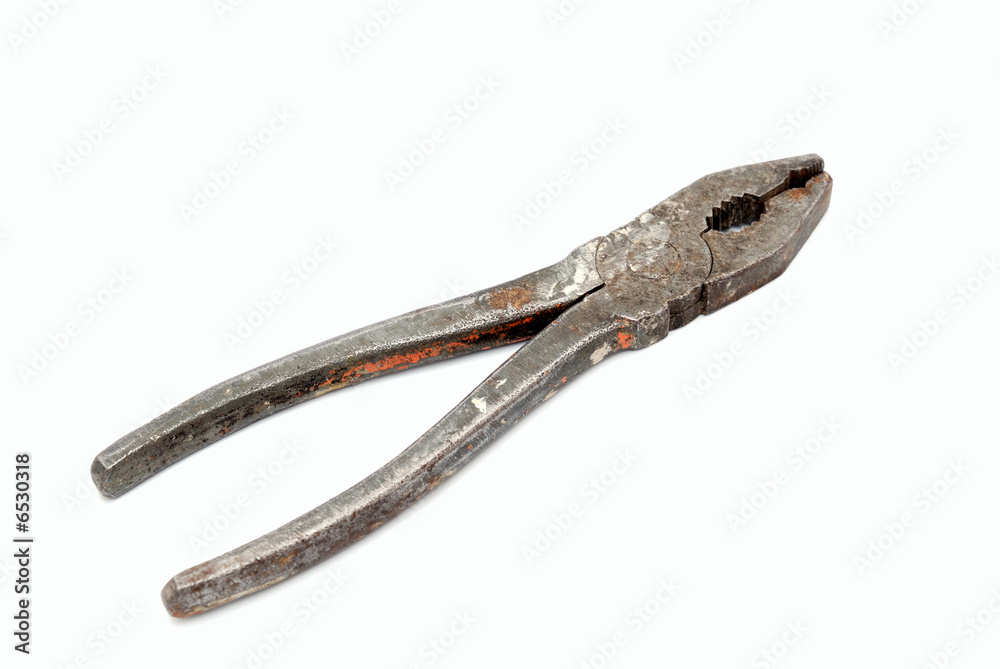 Old iron flat-nose pliers Old iron flat-nose pliers