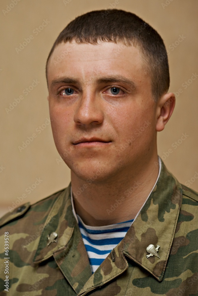 Russian solder - brave strong man