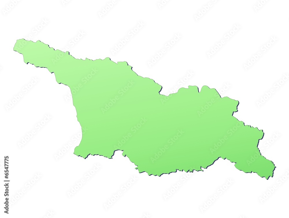 Georgia map filled with light green gradient