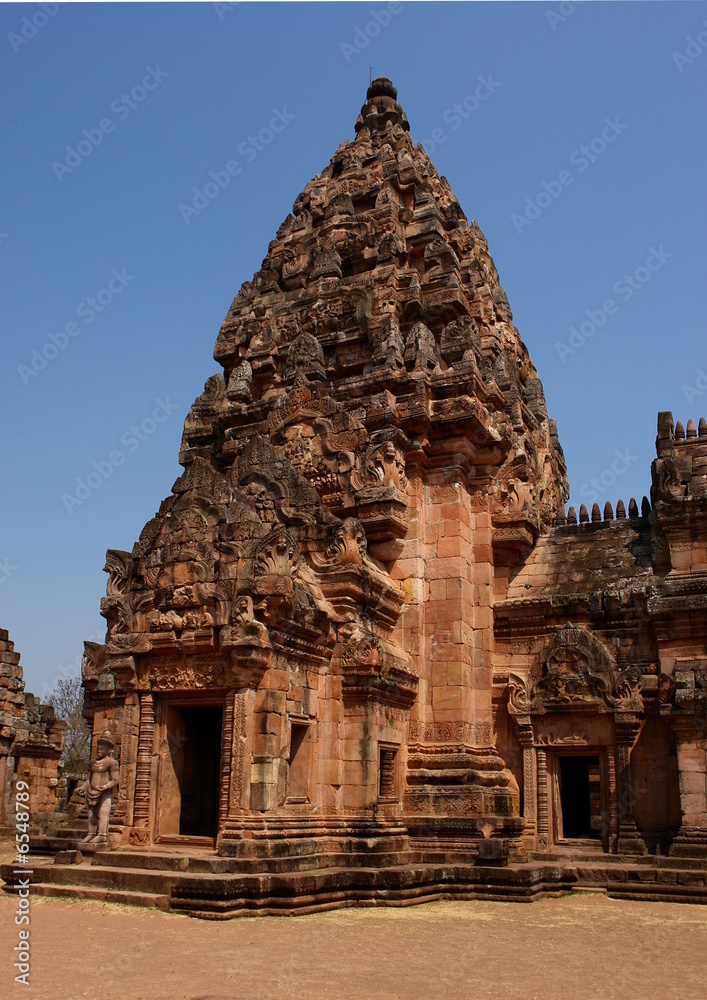 construction antique de style khmer, phanom rung, thailande