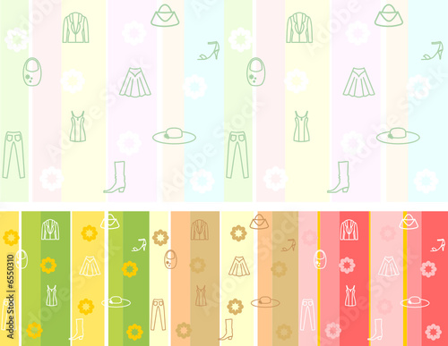 fashion seamless / vector pattern / 4 color variants