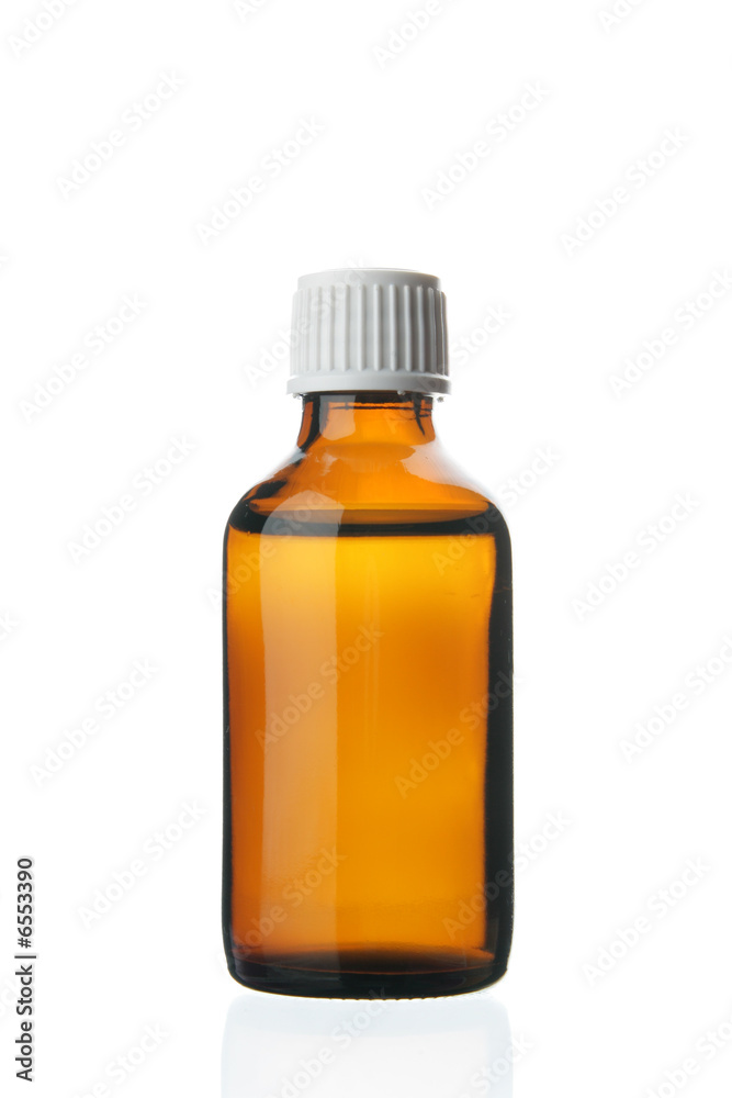 Single small bottle with drug Single small bottle with drug