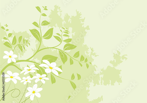 vecteur série - design floral arbre et fleurs au printemps