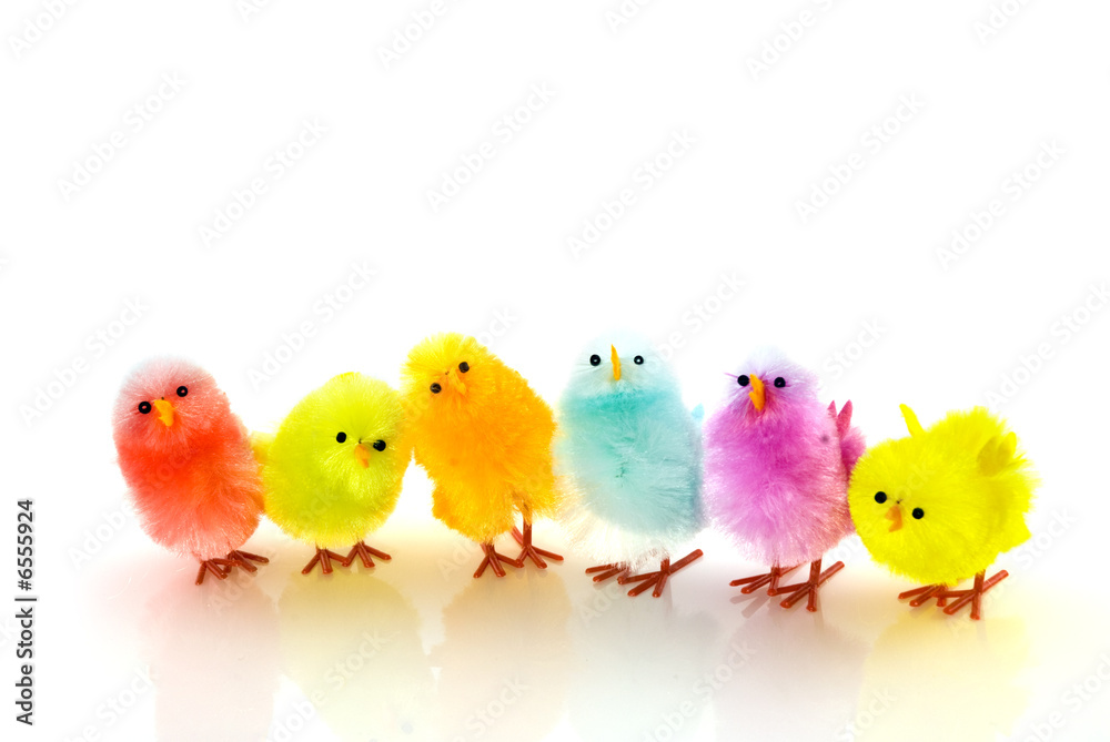 many easter chickens