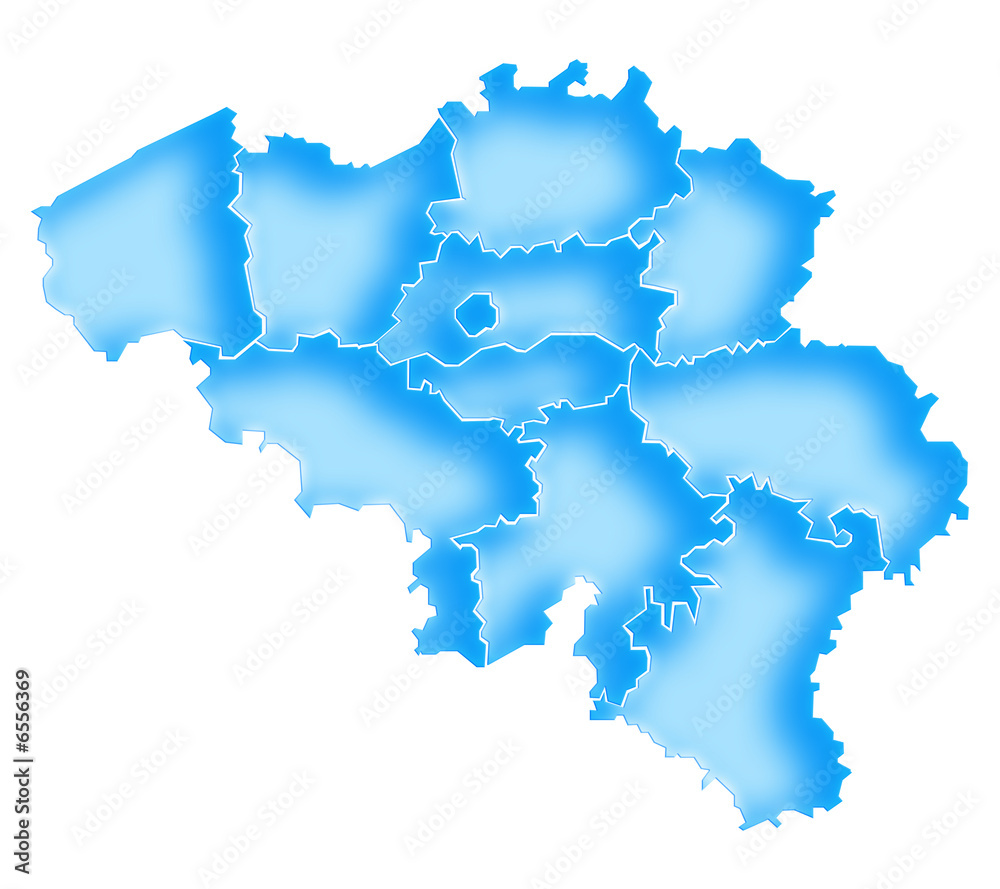 Carte Belgique Deep Blue