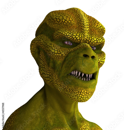 Slika na platnu Reptilian Alien Portrait