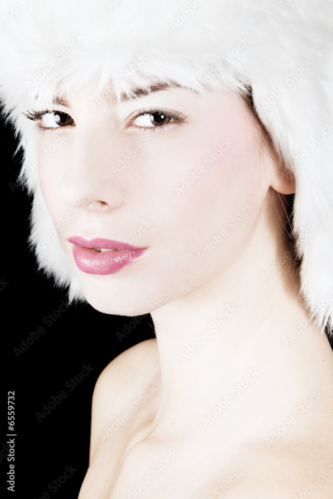 Femme avec chapeau blanc Femme avec chapeau blanc
