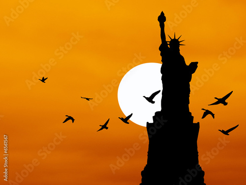 Statue de la Liberté éclairant le monde