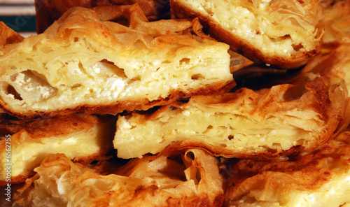 Schilderij op canvas Slices of cheese pie