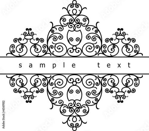 wrought iron elements - vector illustration