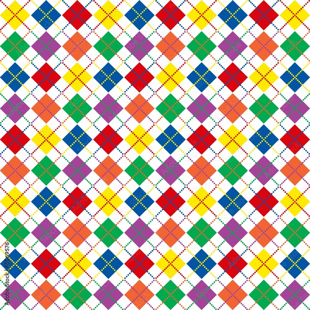 Rainbow Argyle Border Rainbow Argyle Border