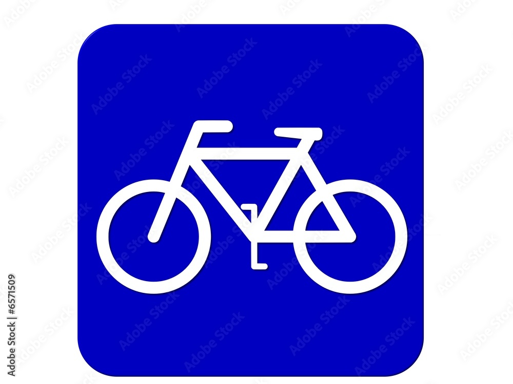 blaues schild fahrrad blaues schild fahrrad
