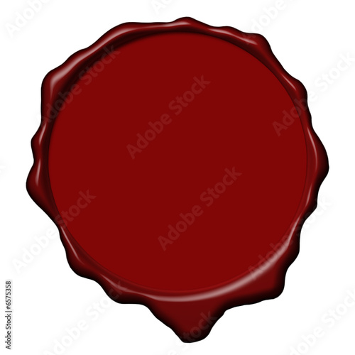 Red wax empty seal