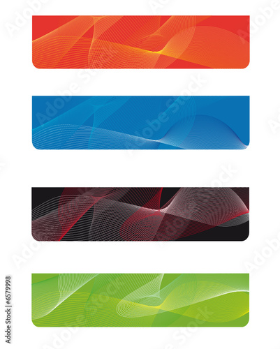 Set of multi-coloured web headers - elements for your design