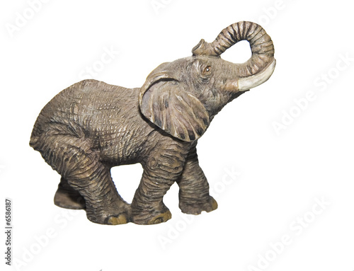 elephant figurine  isolated on white background