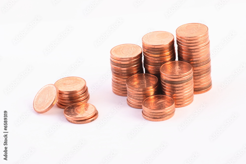 coins isolated on white background coins isolated on white background