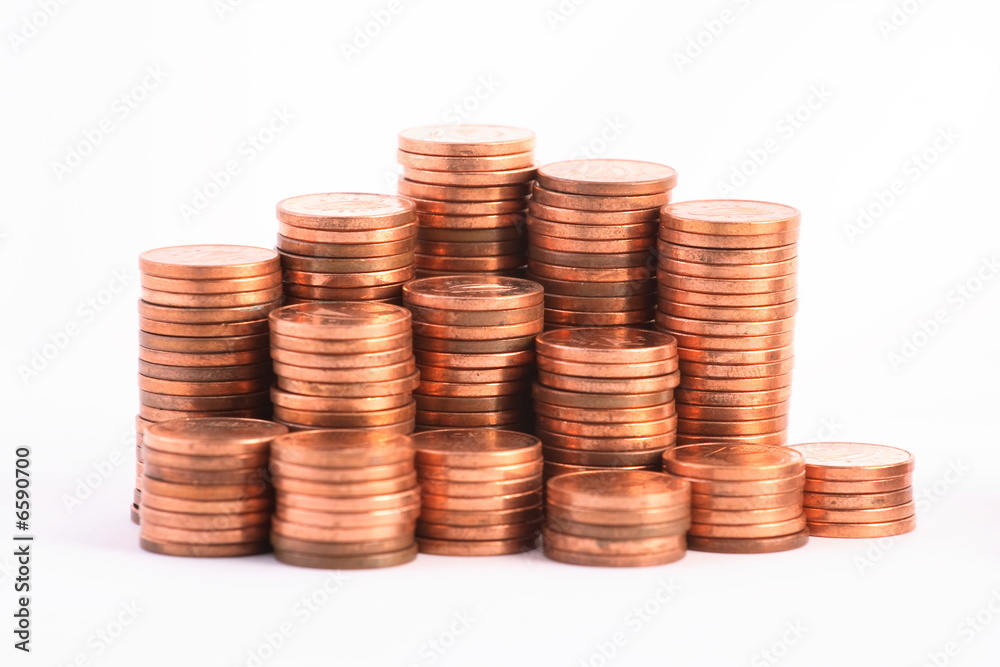 coins isolated on white background coins isolated on white background
