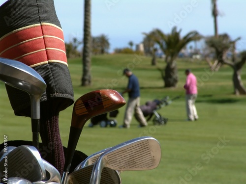 Golf Bag and Golfers